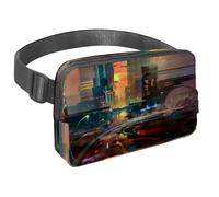 Marsupio per donne e uomini, marsupio per attività all'aperto, sottile, da corsa, per passeggiate, jogging, escursionismo, viaggi, allenamento, città del futuro, Multi, 1.5x9.0x5.9in/4x23x15cm,