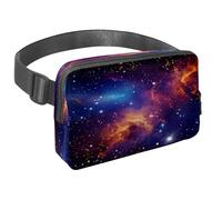 Marsupio per donne e uomini, marsupio per attività all'aperto, sottile, da corsa, per passeggiate, jogging, escursionismo, viaggi, allenamento, acquerello, galassia, nebulosa stellata, universo