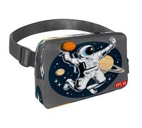 Marsupio per donne e uomini, marsupio per attività all'aperto, sottile, da corsa, per passeggiate, jogging, escursionismo, viaggi, allenamento, con astronauta che gioca a basket nello spazio, Multi,