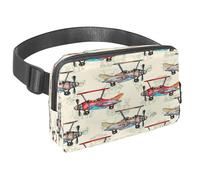 Marsupio per donne e uomini, marsupio per attività all'aperto, sottile, da corsa, per passeggiate, jogging, escursionismo, viaggi, allenamento, stile retrò steampunk, aereo, Multi,