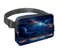 Marsupio per donne e uomini, marsupio per attività all'aperto, sottile, da corsa, per passeggiate, jogging, escursionismo, viaggi, allenamento, acquerello, spazio, galassia, nebulosa, universo