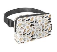 Marsupio per donne e uomini, marsupio per attività all'aperto, sottile, da corsa, per passeggiate, jogging, escursionismo, viaggi, allenamento, con scritta "I Love Dogs and Bones, Multi,