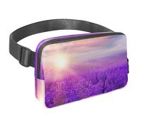 Marsupio per donne e uomini, marsupio per attività all'aperto, sottile, da corsa, per passeggiate, jogging, escursionismo, viaggi, allenamento, colore: viola tramonto, Multi, 1.5x9.0x5.9in/4x23x15cm,