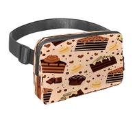 Marsupio per donne e uomini, marsupio per attività all'aperto, sottile, da corsa, per passeggiate, jogging, escursionismo, viaggi, allenamento, brownies al cioccolato e muffin, Multi,