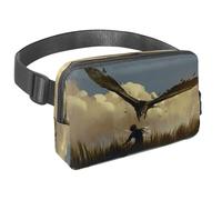 Marsupio per donne e uomini, marsupio per attività all'aperto, sottile, da corsa, per passeggiate, jogging, escursionismo, viaggi, allenamento, Fierce Eagle Attack The Warrior, Multi,