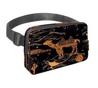 Marsupio per donne e uomini, marsupio per attività all'aperto, sottile, da corsa, per passeggiate, jogging, escursionismo, viaggi, allenamento, cactus cammello sul deserto e lampada, Multi,