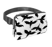 Marsupio per donne e uomini, marsupio per attività all'aperto, sottile, da corsa, per passeggiate, jogging, escursionismo, viaggi, allenamento, con pipistrelli volanti, Halloween, mostri, Multi,