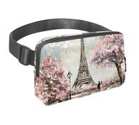 Marsupio per donne e uomini, marsupio per attività all'aperto, sottile, da corsa, per passeggiate, jogging, escursionismo, viaggi, allenamento, asciugamano Paris Effiel e giovani coppie, Multi,