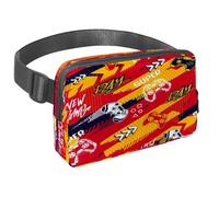 Marsupio per donne e uomini, marsupio per attività all'aperto, sottile, da corsa, per passeggiate, jogging, escursionismo, viaggi, allenamento, con gamepad su linea rossa, Multi,