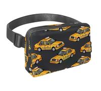 Marsupio per donne e uomini, marsupio per attività all'aperto, sottile, da corsa, per passeggiate, jogging, escursionismo, viaggi, allenamento, taxi giallo, Multi, 1.5x9.0x5.9in/4x23x15cm, Marsupio