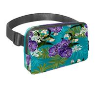 Marsupio per donne e uomini, marsupio per attività all'aperto, sottile, da corsa, per passeggiate, jogging, escursionismo, viaggi, allenamento, colore: viola orchidee, Multi, 1.5x9.0x5.9in/4x23x15cm,