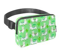 Marsupio per donne e uomini, marsupio per attività all'aperto, sottile, da corsa, per passeggiate, jogging, escursionismo, viaggi, allenamento, con lama, alpaca, cactus e colline, Multi,