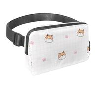 Marsupio per donne e uomini, marsupio per attività all'aperto, sottile, da corsa, per passeggiate, jogging, escursionismo, viaggi, allenamento, motivo: Shiba Inu con viso e zampa, Multi,