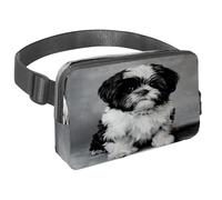 Marsupio per donne e uomini, marsupio per attività all'aperto, sottile, da corsa, per passeggiate, jogging, escursionismo, viaggi, allenamento, con simpatico cucciolo di cane Shih Tzu, Multi,