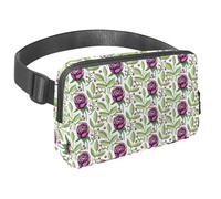 Marsupio per donne e uomini, marsupio per attività all'aperto, sottile, da corsa, per passeggiate, jogging, escursionismo, viaggi, allenamento, colore: viola rosa, Multi, 1.5x9.0x5.9in/4x23x15cm,