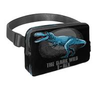 Marsupio per donne e uomini, marsupio per attività all'aperto, sottile, da corsa, per passeggiate, jogging, escursionismo, viaggi, allenamento, motivo: dinosauro selvaggio scuro, Multi,