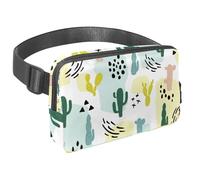 Marsupio per donne e uomini, marsupio per attività all'aperto, sottile, da corsa, per passeggiate, jogging, escursionismo, viaggi, allenamento, con cactus e simbolo, Multi, 1.5x9.0x5.9in/4x23x15cm,