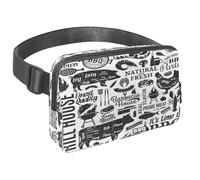 Marsupio per donne e uomini, marsupio per attività all'aperto, sottile, da corsa, per passeggiate, jogging, escursionismo, viaggi, allenamento, barbecue, carne, verdure, birra, vino, Multi,