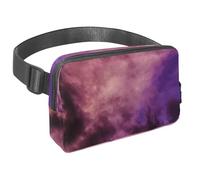 Marsupio per donne e uomini, marsupio per attività all'aperto, sottile, da corsa, per passeggiate, jogging, escursionismo, viaggi, allenamento, colore: rosa e viola, Multi, 1.5x9.0x5.9in/4x23x15cm,