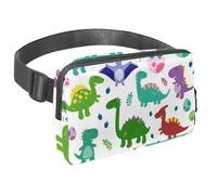 Marsupio per donne e uomini, marsupio per attività all'aperto, sottile, da corsa, per passeggiate, jogging, escursionismo, viaggi, allenamento, con divertente animale sorridente con palma, Multi,