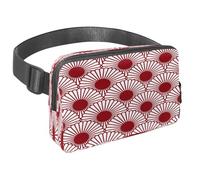 Marsupio per donne e uomini, marsupio per attività all'aperto, sottile, da corsa, per passeggiate, jogging, escursionismo, viaggi, allenamento, motivo crisantemo giapponese, senza cuciture, Multi,