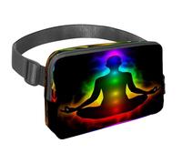 Marsupio per donne e uomini, marsupio per attività all'aperto, sottile, da corsa, per passeggiate, jogging, escursionismo, viaggi, allenamento, sette chakra, donna, Multi, 1.5x9.0x5.9in/4x23x15cm,