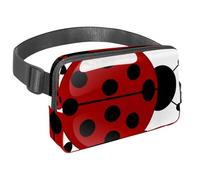 Marsupio per donne e uomini, marsupio per attività all'aperto, sottile, da corsa, per passeggiate, jogging, escursionismo, viaggi, allenamento, motivo: coccinella in stile cartone animato, Multi,