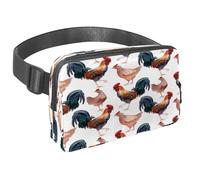 Marsupio per donne e uomini, marsupio per attività all'aperto, sottile, da corsa, per passeggiate, jogging, escursionismo, viaggi, allenamento, galli e galline, animali da fattoria, Multi,