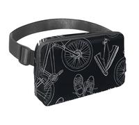 Marsupio per donne e uomini, marsupio per attività all'aperto, sottile, per camminare, jogging, escursionismo, viaggi, allenamento, mountain bike e scarpe da ginnastica disegnate a mano, Multi,
