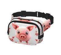 Marsupio per donne e uomini, marsupio sorridente con cinghie regolabili, borsa a tracolla da viaggio, nero, taglia unica, Nero , Taglia unica