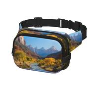 Marsupio per donne e uomini, marsupio Zion National Park, marsupio con cinghie regolabili, borsa a tracolla da viaggio, nero, taglia unica, Nero , Taglia unica