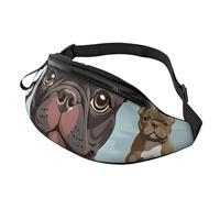 Marsupio per donne e uomini, regolabile, con bulldog francese, borsa a tracolla per tutti i luoghi