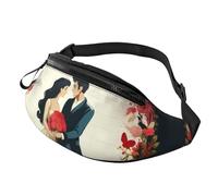 Marsupio per donne e uomini, regolabile, con scritta "Just married", borsa a tracolla per tutti i luoghi
