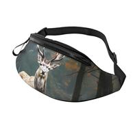 Marsupio per donne e uomini, zaino a tracolla con cervo, animali, borsa a tracolla con tracolla regolabile