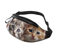 Marsupio per donne e uomini, zaino a tracolla con gattini, famiglia, gatti, borsa a tracolla con tracolla regolabile