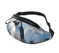 Marsupio per donne e uomini, zaino a tracolla con pinguini, borsa a tracolla con tracolla regolabile