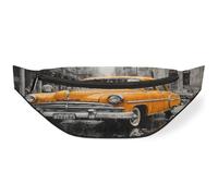 Marsupio per donne, uomini, ragazze, ragazzi, bambini, marsupio, marsupio, marsupio, borsa da cintura per viaggi, sport, corsa, Europa, città, Streetscape Old Car, Colore, M