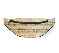 Marsupio per donne, uomini, ragazze, ragazzi, bambini, marsupio, marsupio, marsupio, borsa da cintura per viaggi, sport, corsa, musica, note musicali, ballerine, Colore, M