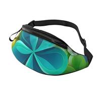 Marsupio per giradischi per donne e uomini, alla moda, regolabile, per allenamento, corsa, viaggi, stile casual, Trifoglio cerchio arcobaleno, Taglia unica