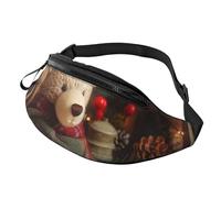 Marsupio per giradischi per donne e uomini, alla moda, regolabile, per allenamento, corsa, viaggi, stile casual, Albero di Natale Ramo Orso Bambola, Taglia unica