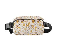 Marsupio per il 4 luglio, per donne, uomini, adolescenti, per viaggi, vacanze, corsa, Seamless Baby Pattern Leone Giraffa Scimmia, 1 Size