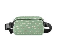 Marsupio per la festa del papà, con divertente barba, verde, alla moda, per uomini e donne, piccolo marsupio da corsa, con cinghia regolabile, per viaggi, corsa, escursionismo, Happy Father's Day
