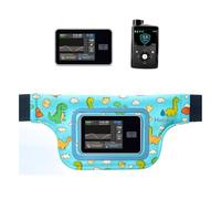 Marsupio per microinfusore invisibile con finestra trasparente custodia elastico regolabile per pompa insulina discreto e confortevole (Dino)