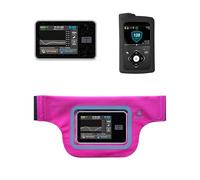 Marsupio per microinfusore invisibile con finestra trasparente custodia elastico regolabile per pompa insulina discreto e confortevole (Rosa)