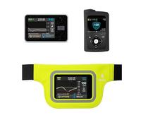 Marsupio per microinfusore invisibile con finestra trasparente custodia elastico regolabile per pompa insulina discreto e confortevole (Giallo)