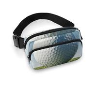 Marsupio per palline da golf per donne e uomini, borsa casual regolabile per viaggi, sport, escursionismo, bianco, 20 x 13 cm, Bianco, 7.9x5.1inches