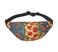 Marsupio per pizza da uomo e donna, alla moda, borsa a tracolla con tracolla regolabile, impermeabile, per viaggi, escursionismo, sport, nero, taglia unica, Nero , Taglia unica
