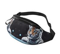 Marsupio per spartiti musicali per donne e uomini alla moda marsupio regolabile per allenamento corsa viaggio marsupio casual, Piccola tigre nello spazio, Taglia unica