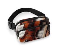 Marsupio per spartiti per violino per donne e uomini, marsupio regolabile casual per viaggi, sport, escursionismo, bianco, 20 x 13 cm, Bianco, 7.9x5.1inches