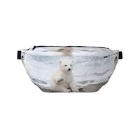 Marsupio per sport all'aria aperta con stampa di orsi polari, marsupio a tracolla per donne e uomini, da viaggio, per allenamento